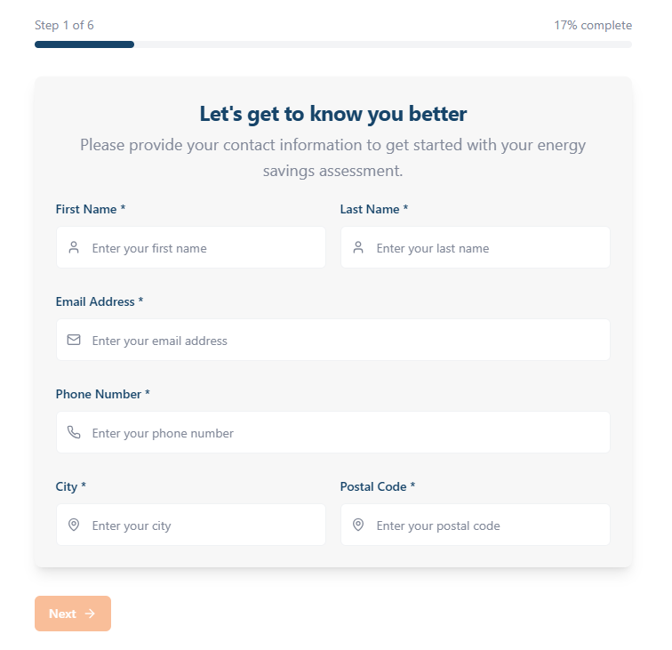 Screenshot of Mom’s Heating & Cooling ‘Why not you?’ section promoting an AI-powered CleanBC rebate pre-qualification test, with Venice pictured on the left and bullet points about a quick, free 2-minute eligibility check and instant results.